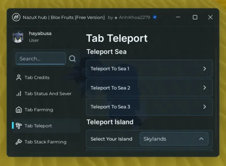 NazuX Hub Blox Fruits Script